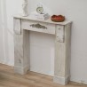 Mobili Rebecca Mantelpiece Fireplace Wood Grey Retro 98x97x22,5