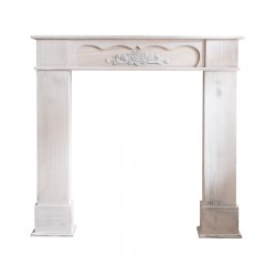 Rebecca Mobili Consola Decoracion Chimenea Madera Blanco Clasico 99x104x21