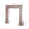 Mobili Rebecca Fireplace Decorative Frame Wood White Classic 99x104x21