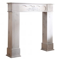 Mobili Rebecca Fireplace Decorative Frame Wood White Classic 99x104x21