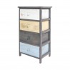 Blue-gray-white-beige vintage shabby chest of drawers - Mobili Rebecca