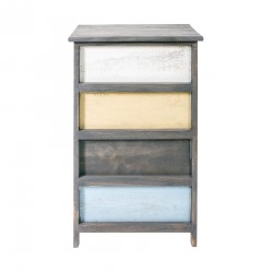 Blue-gray-white-beige vintage shabby chest of drawers - Mobili Rebecca