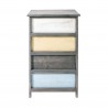 Blue-gray-white-beige vintage shabby chest of drawers - Mobili Rebecca