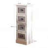 Mobili Rebecca Chest of Drawers Dresser 4 Drawers Wood Grey Vintage 80x29x25