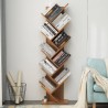 Mobili Rebecca Bookcase Shelving Unit Wood 10 Tiers Brown 160x44,5x22