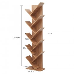 Mobili Rebecca Bookcase Shelving Unit Wood 10 Tiers Brown 160x44,5x22