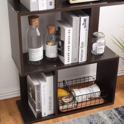 Mobili Rebecca Bookcase Shelving Unit 5 Shelves Mdf Wenge Brown 172,5x60x24,5