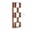 Modern oak brown bookcase with 5 shelves - Mobili Rebecca