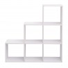 Rebecca Mobili Estantería Libreria Moderna Mdf Blanco 6 Cuartos 97,5x97,5x29