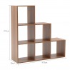 Mobili Rebecca Ladder Bookcase Mdf 6 Compartments Brown Modern 97,5x97,5x29