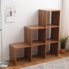 Mobili Rebecca Ladder Bookcase Mdf 6 Compartments Brown Modern 97,5x97,5x29