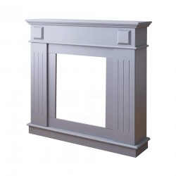 Mobili Rebecca Fireplace Fire Sorround Wood Light Grey Bedroom 100x109x26