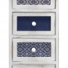 Shabby white chest of drawers with 4 drawers with prints - Mobili Rebecca