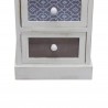 Shabby white chest of drawers with 4 drawers with prints - Mobili Rebecca