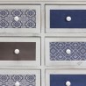 Rebecca Mobili Armoire Meuble Rangement Blanc Gris Bleu Clair 6 Tiroirs 59,5x55,5x25