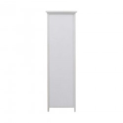 Rebecca Mobili Commode Armoire Blanc Gris 3 Tiroirs Porte Bois 102x32x27