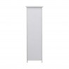 Mobili Rebecca Bedside Table White Gray 3 Drawers Door Wood 102x32x27