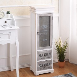 Mobili Rebecca Cabinet Shabby Provencal White Gray Wood 103x32x29