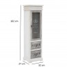 Mobili Rebecca Cabinet Shabby Provencal White Gray Wood 103x32x29