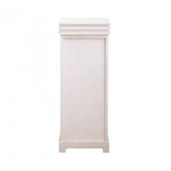 Rebecca Mobili Armoire Vaisselier 1 Tiroirs 1 Porte Bois Blanc Gris 88x32x26