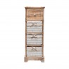 Rebecca Mobili Beistellschrank Kommode Badezimmer 1 Schublade 3 Körbe 81x30x27