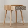 Rebecca Mobili Commode 1 Tiroir Scandinave Bois Clair Gris Decor 57x45x30