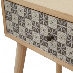 Rebecca Mobili Mesilla 1 Cajon Escandinavo Madera Claro Gris 57x45x30