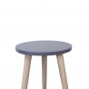 Mobili Rebecca Side Table Modern Gray Mdf Paulonia Wood 39x34x34