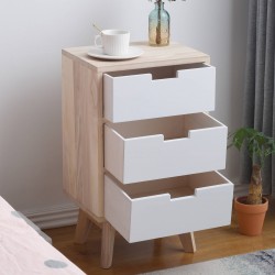 Cassettiera piccola stile scandinavo con 3 cassetti - Mobili Rebecca