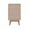 Bedside Table 3 Drawers Contemporary White Wood - Mobili Rebecca