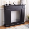 Rebecca Mobili Fireplace Mantelpiece Wood Black Retro Style 100x109x26