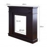 Rebecca Mobili Fireplace Mantelpiece Wood Black Retro Style 100x109x26