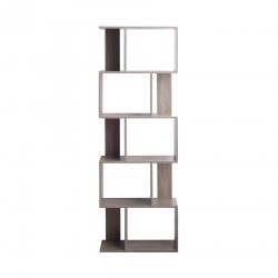 Rebecca Mobili Scaffale Libreria Grigio Sbiancato Mdf Urban Soggiorno 169x60x24