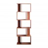 Rebecca Mobili Bookcase Shelving Unit 5 Shelves Walnut Brown Mdf 169x60x24