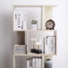 Rebecca Mobili Scaffale Libreria 5 Ripiani Abete Sbiancato Mdf Sala 169x60x24