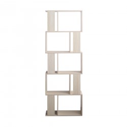 Rebecca Mobili Bookcase Shelving Unit 5 Shelves Bleached Fir Mdf 169x60x24