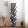 Rebecca Mobili Bookshelf Shelving Unit 10 Tier Mdf Bleached Grey 160x44,5x22