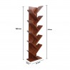 Rebecca Mobili Bookshelf Shelving Unit 10 Shelves Mdf Brown Walnut 160x44,5x22