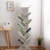 Rebecca Mobili Libreria Scaffale Mdf Abete Sbiancato 10 Ripiani Sala 160x44,5x22