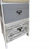 Rebecca Mobili Chest of 4 Drawers White Wood Beige Gray Assembled 79x30x24