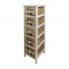 Rebecca Mobili Chest of Drawers Storage 5 Drawers White Brown Wood 91x26x30