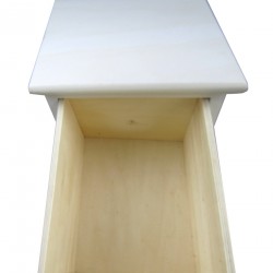 Rebecca Mobili Cómoda Cajonera 5 cajones Blanco Marrón Madera 91x26x30