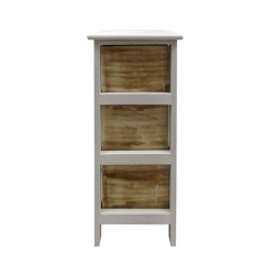 Rebecca Mobili Nightstand 3 Drawers Nordic White Wood  Bedroom Batroom 59x26x30