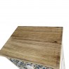 Rebecca Mobili Chest of 5 Drawers Modern Light Wood White Blue 93x40x30