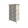 Rebecca Mobili Chest of 4 Drawers Majolica Wood Light White Blue 76x40x30