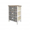 Rebecca Mobili Bedside Table 3 Drawers White Majolica Wood 60x40x30