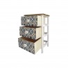 Rebecca Mobili Bedside Table 3 Drawers White Majolica Wood 60x40x30