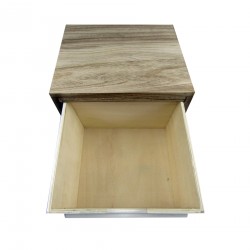 Rebecca Mobili Nachttisch Kommode mit 3 Schubladen Weiß Holz 79x30x24