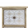 Rebecca Mobili Comodino 3 Cassetti Legno Beige Bianco Retro Salvaspazio 63x29x25