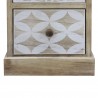 Rebecca Mobili Chest of Drawers Narrow Wood White Beige Shabby 80,5x29x25